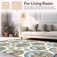 thumbnail image 2 of ODIKA 5' x 7' Machine Washable Non-Slip Area Rug, Medallion Medallion High Traffic Rug, Beige, 403986, 2 of 7