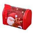 thumbnail image 2 of Christmas Gift Box Metal Creative Decorative Mailbox Shape Xmas Cookie Tin Case Santa Claus, 2 of 8