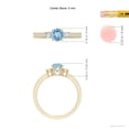 thumbnail image 4 of Angara Natural 0.4 Ct. Aquamarine with Diamond Classic Ring in 14K Yellow Gold for Women (Ring Size: 3.5), 4 of 9