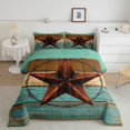 thumbnail image 2 of Manfei Boys Girls Western Texas Star Bedding Comforter Set 2pcs,Vintage Aesthetics Twin Comforter Sets Microfiber,Rustic Lodge Cabin Breathable Bedding Set,Microfiber Bedroom Decor, 2 of 8