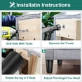 thumbnail image 4 of 4PCS Couch Legs, Heavy Duty Furniture Legs, Round Tapered Table Replacement Legs with M8 Hanger Bolts for Chair Sofa Dresser Cabinet Loveseats Ottoman Bed Cabinets, 58mm*100mm(M10), 4 of 8