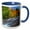 Blue/White, variant on 3drose, Usa, New Hampshire, White Mountains. Flowing Stream and Forest, Fall., 11oz Two-tone Red Mug