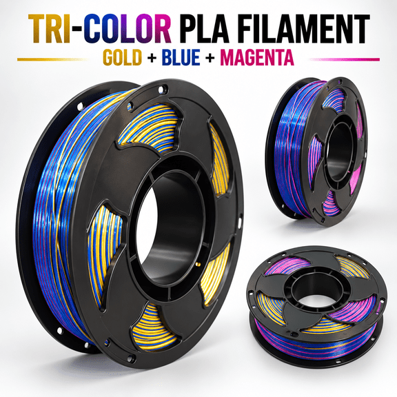 3D Printer Filament,Multi-Color Silk Gloss Filament,Enjoy Exceptional Print Quality,Better Tenacity & No Knotting
