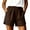 #03 Brown 【Mix & Match: Stock Up on Your Favorite Colors】, variant on Women's Cotton Loose Casual Shorts with Pockets, Elastic Waist Comfy Fit, Functional Side Pockets for Daily Wear, Soft Stretch Summer Bottoms for Walking, Travel, | TruBelle,Black L