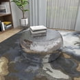 thumbnail image 6 of DecMode Contemporary Aluminum Pouf Inspired Coffee Table with Glossy Metallic Silver Finish, 30"W x 14"H, 6 of 12