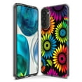 thumbnail image 3 of MUNDAZE LG Stylo 6 Neon Rainbow Glow Sunflowers Colorful Floral Pink Purple Double Layer Phone Case Cover, 3 of 5