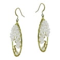 thumbnail image 4 of Eternal Tree of Life White Pearl Branch Brass Dangle Earrings, 4 of 4