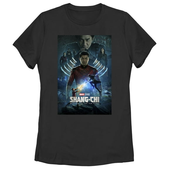 Women's Marvel Shang-Chi and the Legend of the Ten Rings Action Poster  Graphic Tee Black Medium