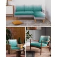 thumbnail image 6 of Teal Green Ombre Couch Cushion Covers Stretch, Washable Sofa Seat Covers Individual Seat Cushion Sofa Slipcovers Contemporary Gradient Abstract Art Couch Cover Furniture Protector M-1PCS, 6 of 7