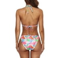 thumbnail image 6 of BeautyIn Women Halter Bikini Glitter Triangle Bathing Suit High Cut Swimsuit, 6 of 8