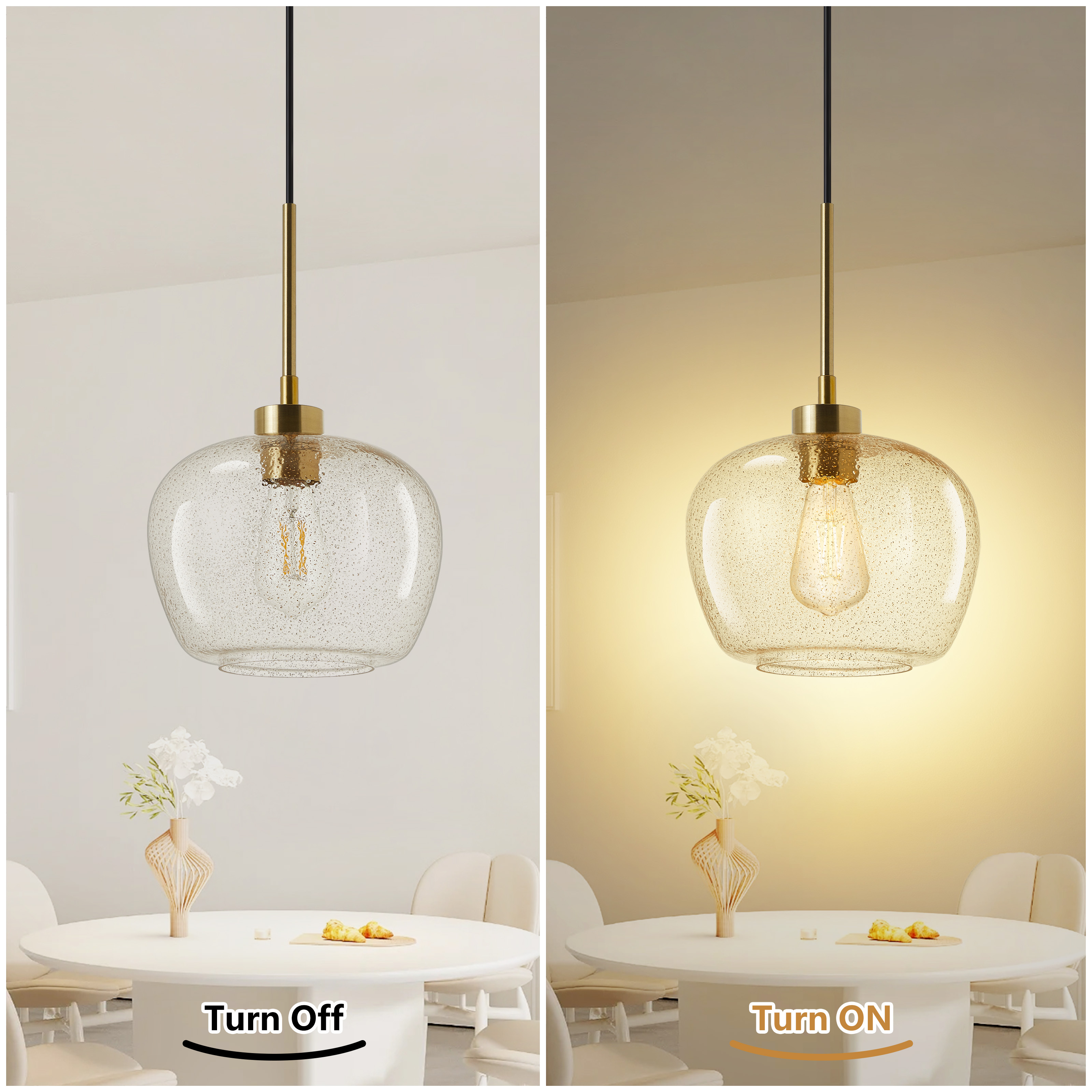 NATYSWAN Vintage Mini Globe Chandelier, 9.75 Inch Wide Single-Light Flush Mount Ceiling Fixture with E26 Socket for Small Spaces, Hallway, Bathroom（Bulb Not Included）