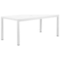 thumbnail image 4 of Pangea Home David 9 Pièces Moderne en Aluminium Patio Salle à Manger Ensemble en Blanc, 4 of 20
