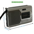 thumbnail image 3 of Technical Pro R22 Battery Pocket-Size Portable AM/FM Radio with Wrist Strap, Silver, 3 of 5