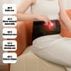 thumbnail image 5 of Cinturón de masaje calefactado con vibración - 5 ajustes de temperatura y 3 modos de masaje - Almohadilla eléctrica portátil inalámbrica para espalda y abdomen - 46,46x8,66 in, negro, 5 of 9