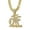 golden, variant on necklace alloy all diamond OTF letter pendant necklace Hip hop men's and women's Cuban necklace (23.62 inches (60 centimeters)silvery