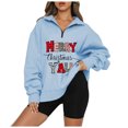 thumbnail image 2 of Womens Sweatshirt Fall Sweaters for Women Womens Winter Clothes Womens Quarter Zip Pullover with Pocket Turndown Collar Sweatshirt Long Sleeve Sweaters for Women Womens Sweaters Dressy Casual, 2 of 6