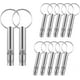 thumbnail image 1 of HNZHSL 12 Pcs Silbato de Emergencia Silbato de Supervivencia Silbato de Emergencia con Cordón Silbatos Aluminio con Aleación de Aluminio con Llavero Silbato de Supervivencia de Alto Decibelio Acampar, 1 of 6