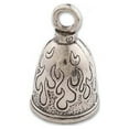 thumbnail image 2 of Guardian Bell, Metal, Flames, Motorcycle Rider, Biker, Good Luck Bell, .75" x 1", 2 of 4