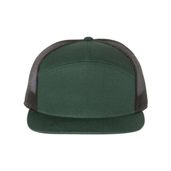 Richardson Seven-Panel Trucker Cap in Dark Green/ Black One Size | 168