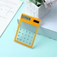 thumbnail image 3 of WKSCLPAI Solar Scientific Calculator, Portable Desktop Calculator with Large LCD, Slim Transparent Body, Waterproof and Drop-proof PS Material Calculators, Yellow, 3 of 5