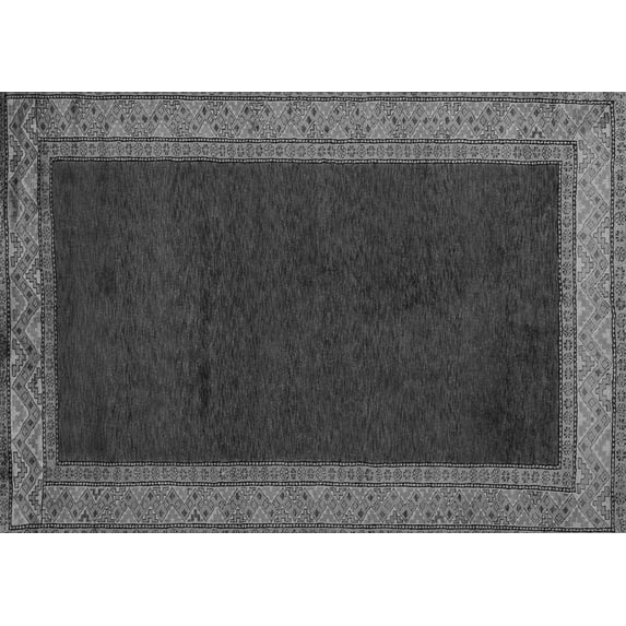 Ahgly Company Indoor Rectangle Abstract Gray Modern Area Rugs, 3' x 5'
