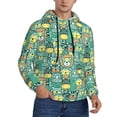 thumbnail image 2 of Pofeuu Animals with Leaf Print Mens Casual Hooded Collar Drawstring Hoodies Pullover Sweatshirts Casual Long Sleeve Shirts-X-Large, 2 of 7