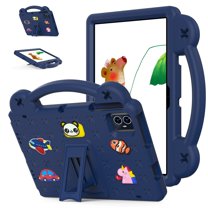 Dteck for Onn 10.1 Tablet Case (2024) Model#100135925, Child-Proof Handle Grip Holder EVA Shockproof Kids Case Cover with Kickstand for Walmart Onn Tablet Case 10.1 inch (Gen 4),Navy Blue