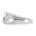 thumbnail image 3 of 14K White Gold Ring Band Men's Diamond Square Black Mens, Size 9, 3 of 5