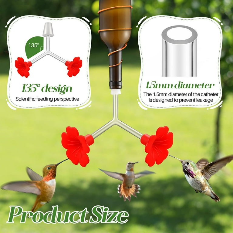 Clearance! Upgraded Floral Hummingbird Feeder Tubes and  display picture 1