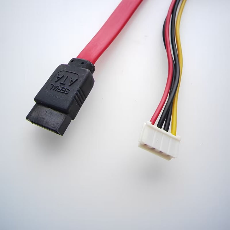 7+15 22pin SATA Hard Disk Drive EH2.54 4pin Power Data Cable 2in1 For HTPC HIN MINI ITX 10cm