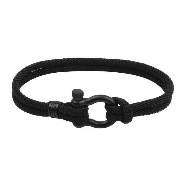 Pulseras para mujer, regalos para mujer, pulsera de acero inoxidable con hebilla en forma de lazo, pulsera de playa de línea Milán, pulsera de pareja, pulsera para hombre
