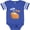 Football Blue and White, variant on Cute as 3.14 Pi Day Pumpkin Pie Pun Boys or Girls Baby Bodysuit