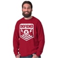 thumbnail image 5 of Defend Freedom Skull Crossbones 2A Long Sleeve TShirt Men Women Brisco Brands S, 5 of 6