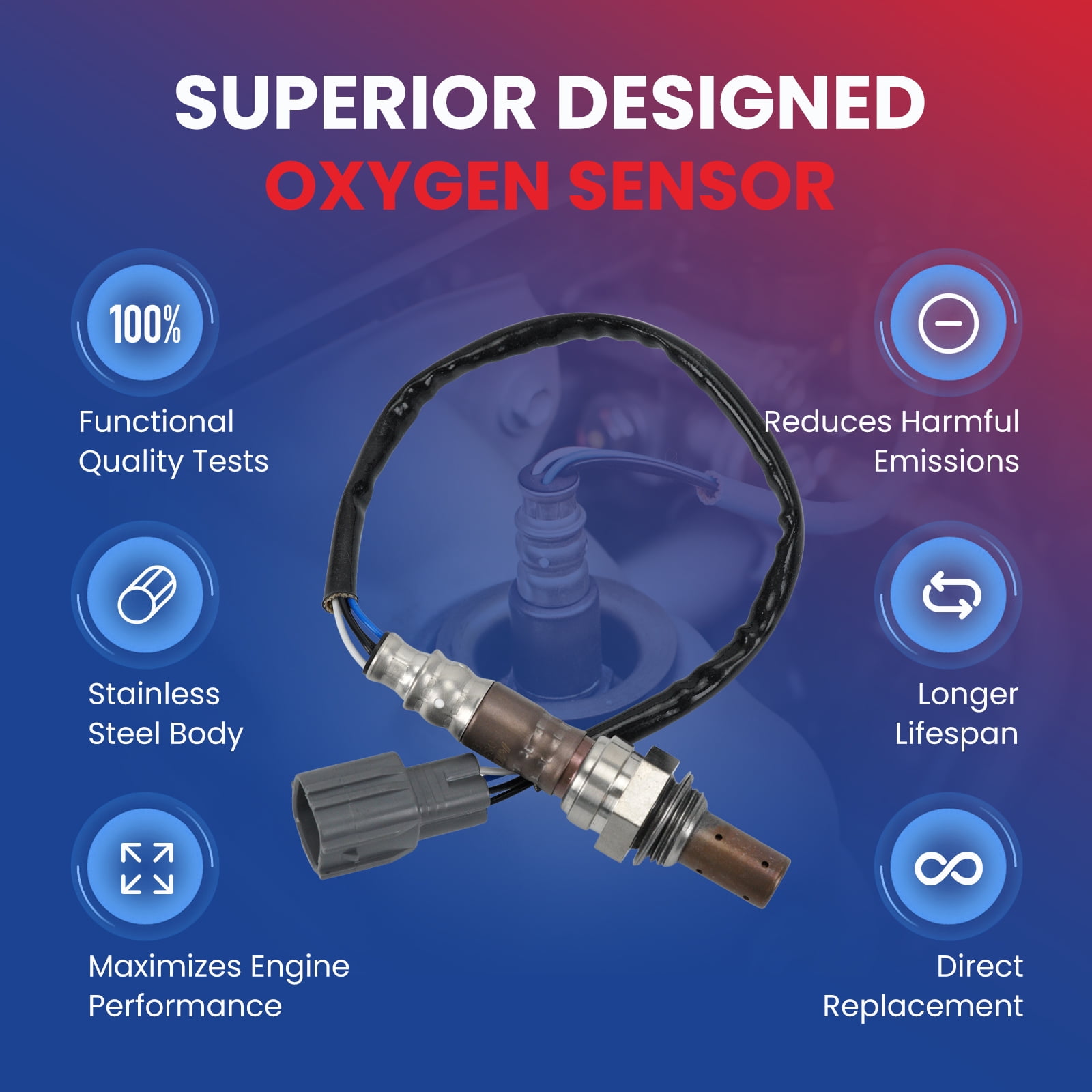 MOCA AUTOPARTS 234-9009 Upstream O2 Oxygen Sensor Fit for 1999-2003 Lexus RX300 3.0L & 2001-2003 Toyota Highlander 3.0L & 1999-2000 Toyota Sienna Solara 3.0L