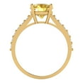 thumbnail image 4 of 2.3 ct Round Cut Simulated Yellow Diamond Solitaire with Accents Engagement Ring for Women in 18K Yellow Gold, 4 of 5