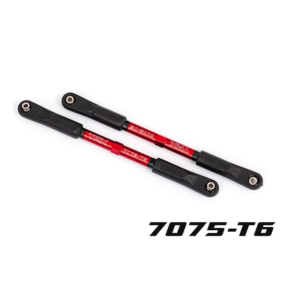 Traxxas 9548R Camber Links, Rear (Tubes Red-Anodized, 7075-T6 Aluminum): Sledge