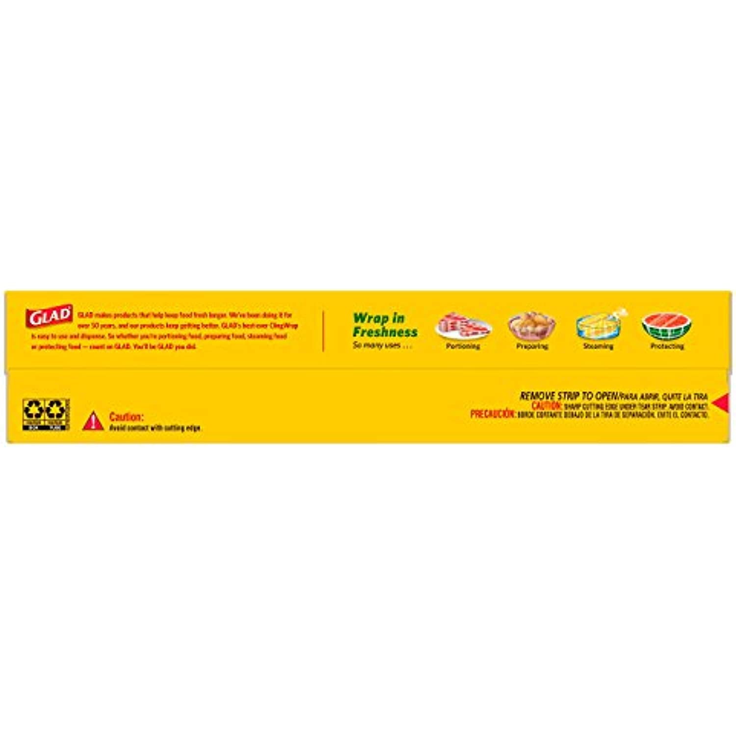 Glad ClingWrap Clear Plastic Food Wrap, 300 sq ft - Fry's Food Stores