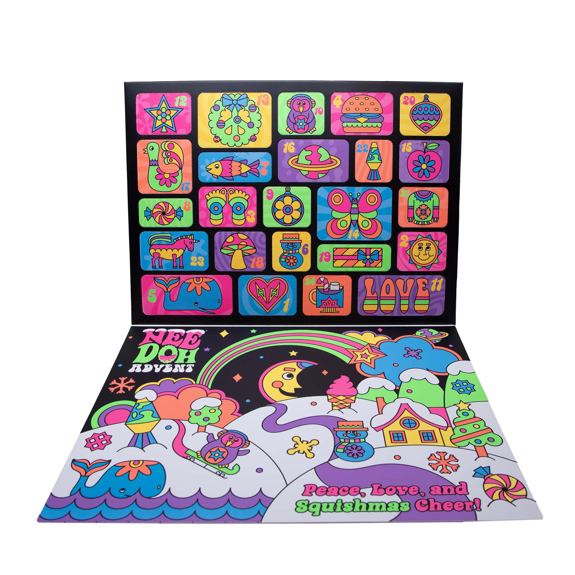 Schylling NeeDoh Advent Calendar, 24 Days of Surprise Mini