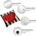 SHANXI Valentines Pillow Covers Heart Be Mine Black Stripes Decorative