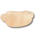 thumbnail image 2 of Unfinished Wood Etched Hot Dog Shape 8" / 1/4", 2 of 2