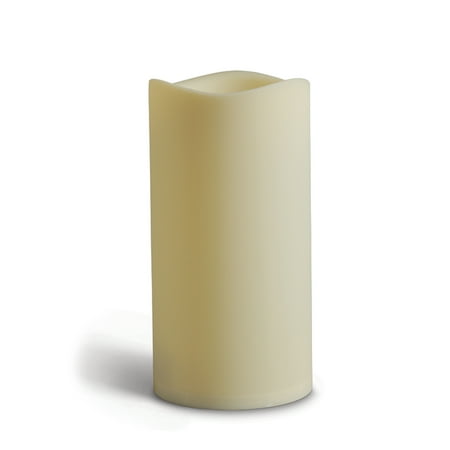 9-inch Tall Battery-Operated Bisque Flameless LED Candle with Timer Feature