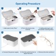 thumbnail image 5 of QD-Gotrays Ultrasonic Cleaner 500ml Jewellry Cleaner Silver Cleaner with Watch Stand for Jewelry Necklace Ring Eyeglasses Watch Denture, 47KHz Ultrasound Cleaner Machine Professional Sonic Cleaner, 5 of 7