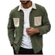 thumbnail image 2 of pstuiky manga larga para hombre, Chaqueta tipo cárdigan de manga larga con solapa y bloques de color para hombre Tops de hombre xl, 2 of 6