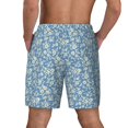 thumbnail image 4 of Uemuo Floral Retro Style Pattern Mens Swim Trunks Quick Dry Board Shorts with Mesh Lining, Stretch Beach Shorts Quick Dry No-Chafing Board Shorts-3X-Large, 4 of 9