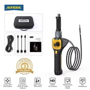 Autool SVB303 720P Endoscope Camera, 4-Way 360° Articulating Borescope W/ 6 LED Lights & 3.28ft Waterproof Elastic Metal Hose 1 Set