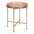 thumbnail image 1 of Kate and Laurel Celia Table d'Appoint Ronde Charmant, 18.25 x 18.25 x 22, Rose et Or, Table d'Accent Minimaliste Moderne pour Rangement et Exposition, 1 of 2