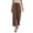FT48_Brown, variant on Capri Pants for Women High Waisted Wide Leg Casual Lounge Pant Summer Adjustable Drawstring Trousers with Pockets Khaki 2XL