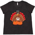 thumbnail image 3 of Inktastic Thanksgiving Turkey with Pumpkin Women's Plus Size T-Shirt, 3 of 5
