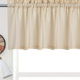 thumbnail image 2 of Curtain Valance,Waffle WeaveWindow Valance for Bathroom,Rod Pocket Tailored Kitchen Valance Curtain Cafe Curtains - 60" x 15", White, One Panel, 2 of 9