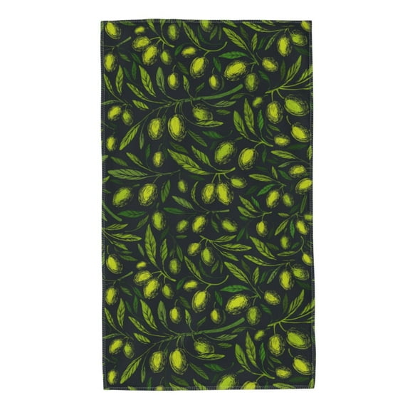 Kdxio Hand Towel Green Branch Olive for Bathroom Kitchen Fingertip Bath Towels 27.5 x 16 Inch Home Hotel Gym Laundry Room